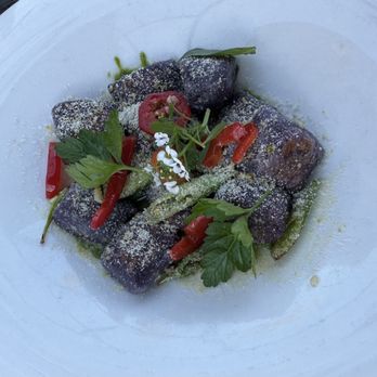 The Plot - okinawan sweet potato gnocchi - Vegan Near Me - Oceanside, California