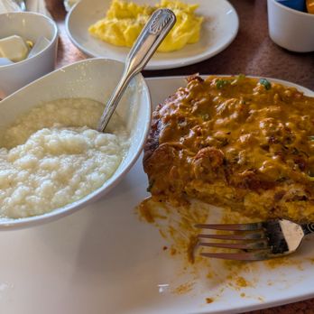 Another Broken Egg Cafe - Louisiana Quiche with grits - Breakfast & Brunch Near Me - Indianapolis, Indiana