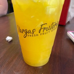 Vargas Fruteria Pineapple Orange Fresh Fruit Drink!! Absolutely delicious!!!