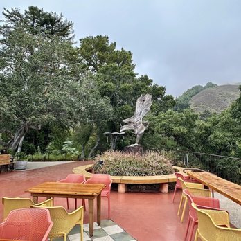 Nepenthe - Outside patio, just before the restaurant - New American Near Me - Big Sur, California