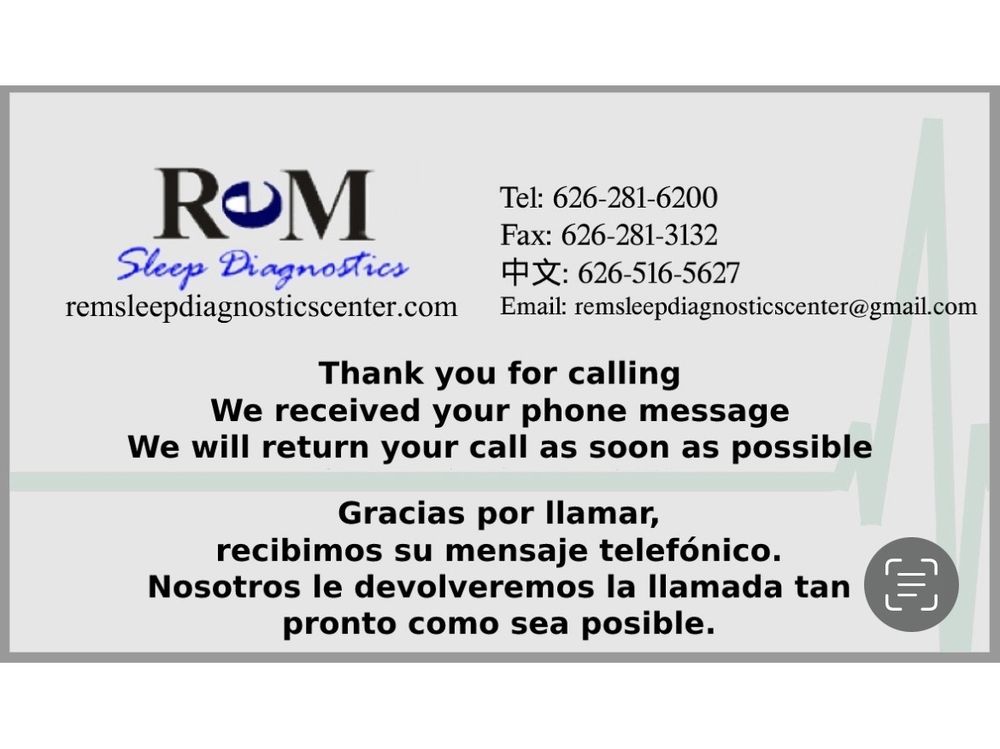 REM SLEEP DIAGNOSTICS Updated September 2024 880 S Atlantic Blvd