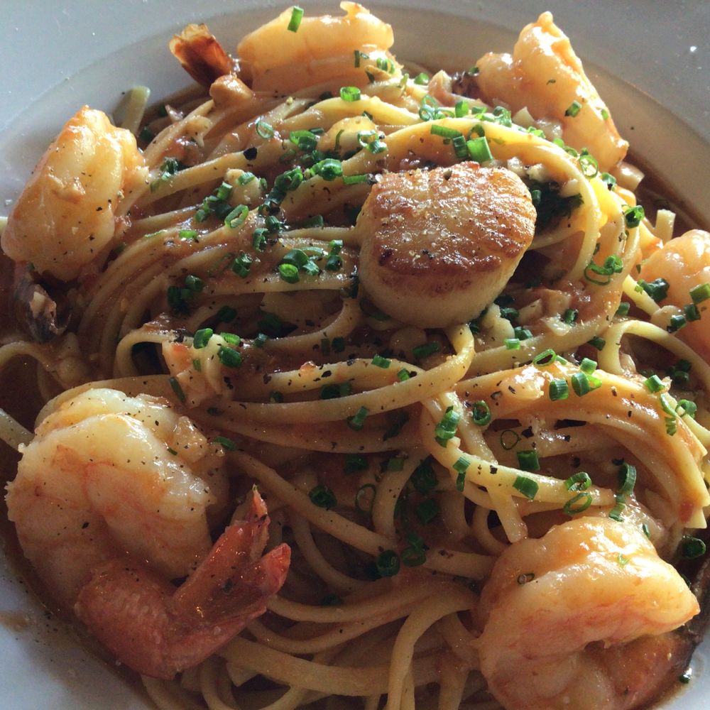 DiMaio's Mustard Seed Cafe - Shrimp pasta with one scallop added, $3 - Italian Near Me - Orwigsburg, Pennsylvania