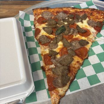 The Corner Crust Pizza And Brew - Meat lovers pizza slice. Crispy bottoms . I had to cut it in half to eat the end part first. Very delicious. - Pizza Near Me - Kannapolis, North Carolina The Corner Crust Pizza And Brew - Meat lovers pizza slice. Crispy bottoms . I had to cut it in half to eat the end part first. Very delicious. - Pizza Near Me - Kannapolis, North Carolina