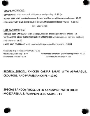 Menu photo 8 The Sentinel San Francisco, CA