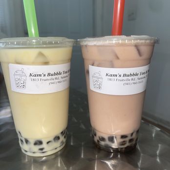 Kam's Bubble Tea & Sushi - Green tea milk tea w/boba & strawberry milk tea w/boba - Sushi Bars Near Me - Sarasota, Florida Kam's Bubble Tea & Sushi - Green tea milk tea w/boba & strawberry milk tea w/boba - Sushi Bars Near Me - Sarasota, Florida