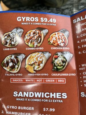 Menu photo 1 Indy Gyros Greenfield, IN
