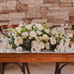 Potato flowers - Wedding sweetheart table