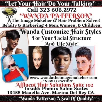 Wanda Patterson - Let Your HairCut Do The Talking Call: 323 606.2972 Wanda Patterson The imagemakeher Your Short Cuts Specialist! - Hair Stylists Near Me - Marina Del Rey, California Wanda Patterson - Let Your HairCut Do The Talking Call: 323 606.2972 Wanda Patterson The imagemakeher Your Short Cuts Specialist! - Hair Stylists Near Me - Marina Del Rey, California