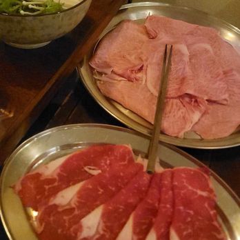 Momokawa - Sliced Rib eyes and Wagyu sukiyaki, mix veggies - Japanese Near Me - New York, New York