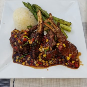 Fish Restaurant - Lamb Chop, Jasmine Rice, Asparagus - Seafood Near Me - Naples, Florida Fish Restaurant - Lamb Chop, Jasmine Rice, Asparagus - Seafood Near Me - Naples, Florida