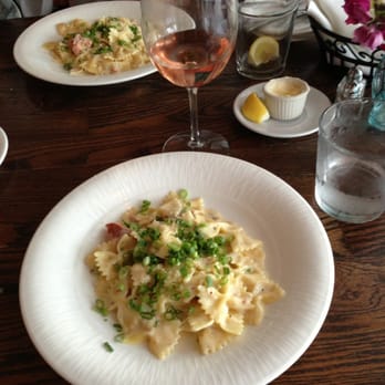 New Leaf Cafe - House smoked sockeye salmon pasta - New American Near Me - Eastsound, Washington New Leaf Cafe - House smoked sockeye salmon pasta - New American Near Me - Eastsound, Washington