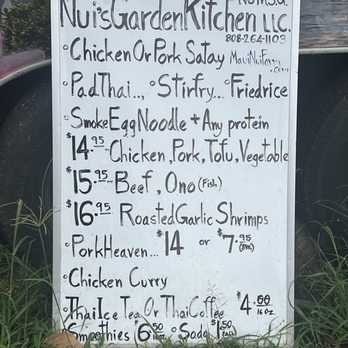 Nui's Garden Kitchen - Menu - Food Trucks Near Me - Kula, Hawaii Nui's Garden Kitchen - Menu - Food Trucks Near Me - Kula, Hawaii