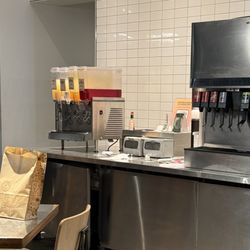 Chipotle Mexican Grill - No napkins, very few utensils, total lack of cleanliness.