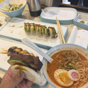 Chubby Fish Sushi - Bao bun, spicy tonkotsu - Sushi Bars Near Me - Denver, Colorado Chubby Fish Sushi - Bao bun, spicy tonkotsu - Sushi Bars Near Me - Denver, Colorado