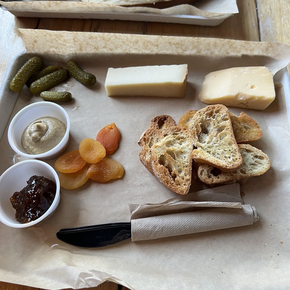 Bread and cheese platter Bread and cheese platter