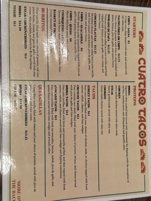 Menu photo 1 Cuatro Tacos St. Louis, MO