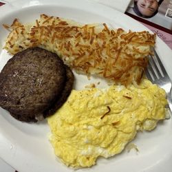Sausage and eggs