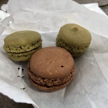 Mio's Delectables - Mini macarons! Green tea and chocolate coffee flavor - Bakeries Near Me - Portland, Oregon