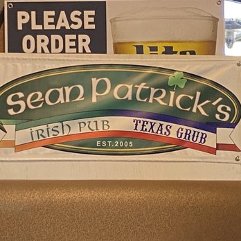 Sean Patrick's Irish Pub + Texas Grub - sign - Irish Near Me - San Marcos, Texas