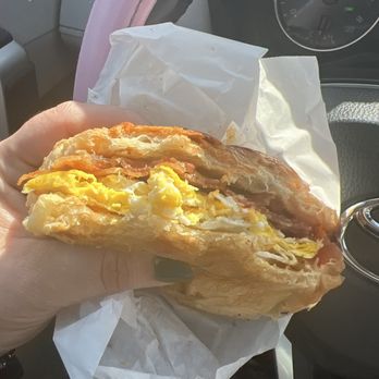 VP Kolache & Donut - Bacon, egg, and cheese croissant sandwich - Donuts Near Me - San Antonio, Texas VP Kolache & Donut - Bacon, egg, and cheese croissant sandwich - Donuts Near Me - San Antonio, Texas