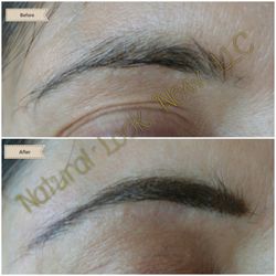 Natural Look Now - Before, and after eyebrows