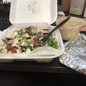 Gyro House - Gyro salad with side of hummus and pita - Mediterranean Near Me - Yakima, Washington Gyro House - Gyro salad with side of hummus and pita - Mediterranean Near Me - Yakima, Washington