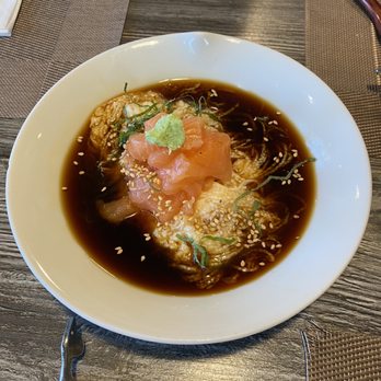 Leichi - Salmon sashimi with mountain yam noodle - Japanese Near Me - Santa Clara, California