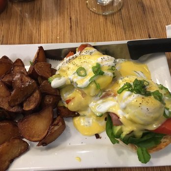 Yolks - Salmon and Spinach Benny! (with lemon truffle potatoes) - Coffee & Tea Near Me - Vancouver, British Columbia Yolks - Salmon and Spinach Benny! (with lemon truffle potatoes) - Coffee & Tea Near Me - Vancouver, British Columbia