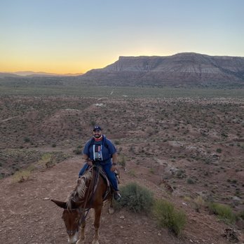 Zion Trail Rides at Jacob's Ranch - Clifford and I enjoying the romantic sunset. - Horseback Riding Near Me - Virgin, Utah Zion Trail Rides at Jacob's Ranch - Clifford and I enjoying the romantic sunset. - Horseback Riding Near Me - Virgin, Utah