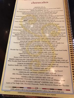 Menu photo 8 The Cheesecake Factory Sunrise, FL Menu photo 8 The Cheesecake Factory Sunrise, FL