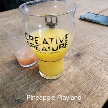 Creative Creature Brewing - Pineapple Playland which is like drinking a pineapple Dole whip as a beer! - Breweries Near Me - San Marcos, California