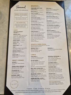Menu photo 1 Provisional Kitchen San Diego, CA Menu photo 1 Provisional Kitchen San Diego, CA