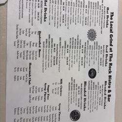 The House All Ranks Club - menu