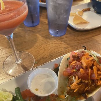 The Yard - Buffalo chicken tacos with garlic green beans. - Sports Bars Near Me - McKinney, Texas