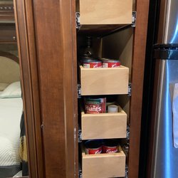 Sliding pantry from front.