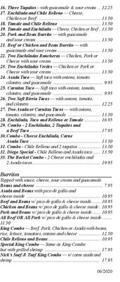 Menu photo 8 Chiquita Bonita Pasadena, CA