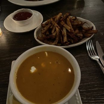 The Gundis Kurdish Kitchen - Isot Fries Red Lentil and Goat Cheese Soup - Mediterranean Near Me - Chicago, Illinois