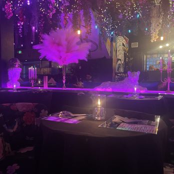 La Brasa  - Pink lights, feathers and bedazzled jaguar - Lounges Near Me - Oklahoma City, Oklahoma