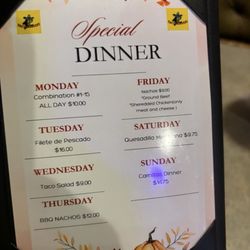 Taco Riendo - Special menu