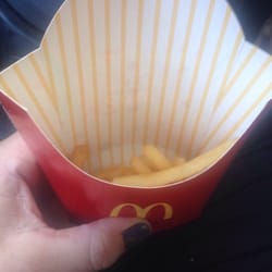 McDonald's - I guess this is all you get a handful of burnt fries