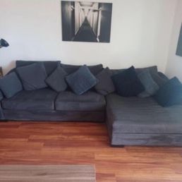 Deep cleaned couch looks brand new after 4 years of wear and one good cleaning.