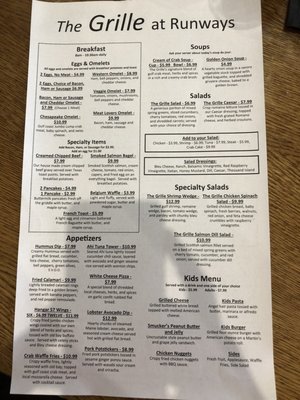 Menu photo 3 The Grille at Runways Hagerstown, MD
