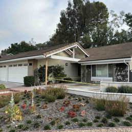 The "before" with the front fascia and stucco removed. The "before" with the front fascia and stucco removed.