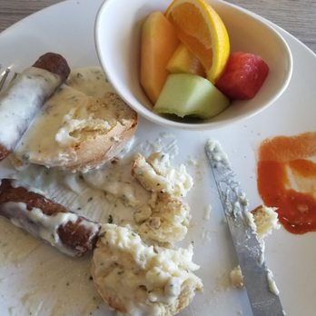 Broken Yolk Cafe - Biscuit and little gravy with sausage and fruits - American Near Me - Glendora, California Broken Yolk Cafe - Biscuit and little gravy with sausage and fruits - American Near Me - Glendora, California