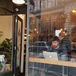 Great little place for a coffee. Lots of barristers and baristas