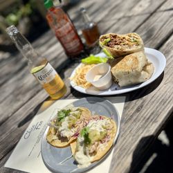 Chico Feo - Chicken tacos, bulgogi burrito (special)