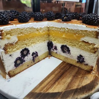 Butcher & Baker Provisions - This blackberry lime cake was delicious & beautiful. - Bakeries Near Me - Port Gamble, Washington
