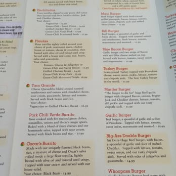 Oscar's Cafe - Menu - Mexican Near Me - Springdale, Utah Oscar's Cafe - Menu - Mexican Near Me - Springdale, Utah