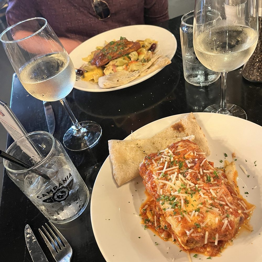 Campania - Hubby ordered the salmon  another pic of the Lasagna! - Pizza Near Me - Alpharetta, Georgia