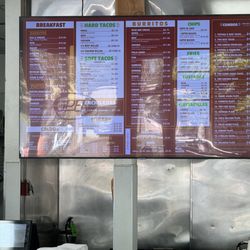 Menu as of May 2024